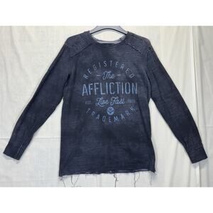 Affliction Thermal Shirt XL Long Sleeve Live Fast Graphic Top Vintage